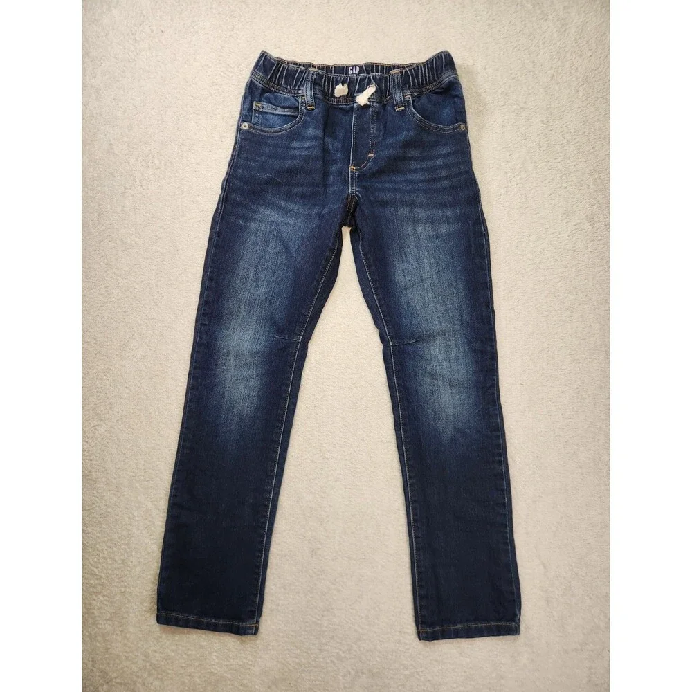 Gap Boys Size Large Denim Jeans Stretch Slim Fit Elastic Waist Pockets
